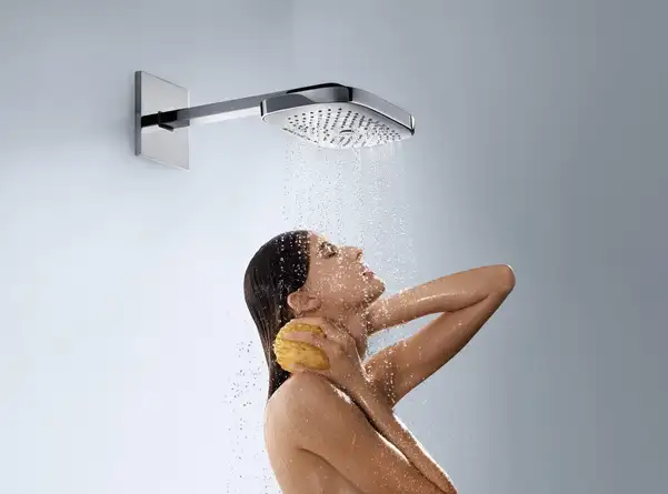 Верхний душ с держателем Hansgrohe Raindance Select Е 3jet 300 х 190 мм (цвет - хром) (26468000) фото 3 Aquada.com.ua