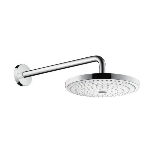 Верхний душ с держателем Hansgrohe Raindance Select S Ø 240 мм (цвет - хром/белый), EcoSmart 9 л/мин (26470400) фото 1 Aquada.com.ua