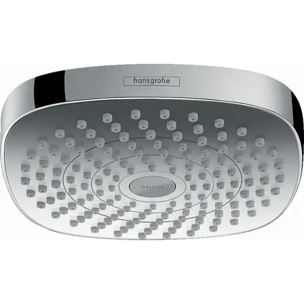 Верхній душ Hansgrohe Croma Select E 180 2jet Showerpipe EcoSmart 9 л / хв, білий / хром (26528400)