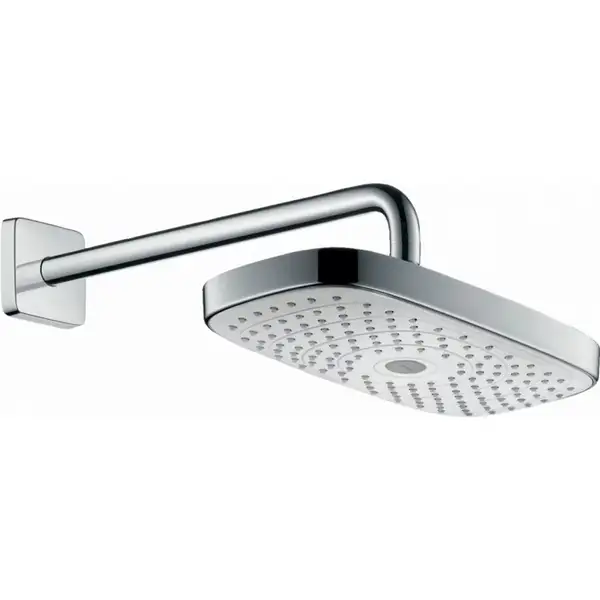 Верхній душ Hansgrohe Select Е 300 2jet з власником, білий / хром (27385400)