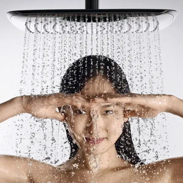 Верхній душ Hansgrohe PuraVida Overhead shower 400 1jet з власником зі стіни, хром (27437000)