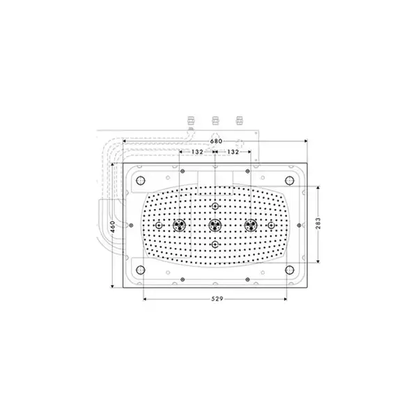 Верхний душ с подсветкой Hansgrohe Raindance Rainmaker 680х460 мм (28418000) фото 6 Aquada.com.ua
