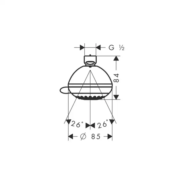 Верхний душ Hansgrohe Crometta 85 Vario (цвет - хром) (28424000) фото 2 Aquada.com.ua