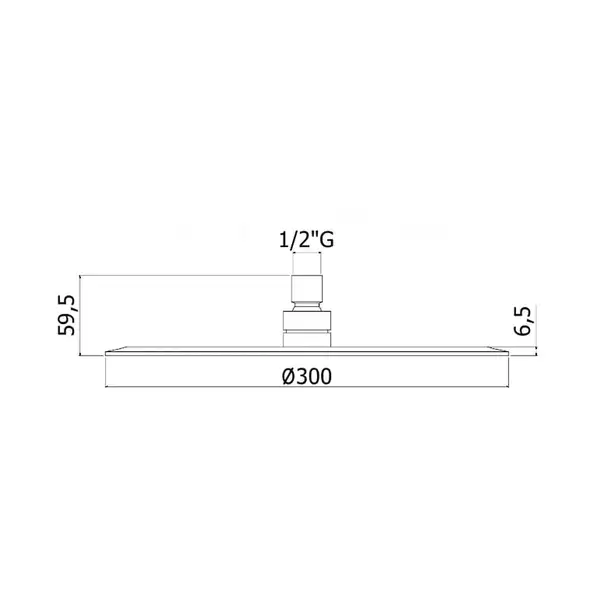 Верхний душ Paffoni JAMAICA Tondo Ø 300 х h6,5 мм (ZSOF094CR)
