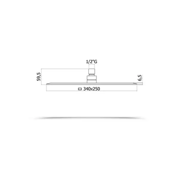 Верхний душ Paffoni BLANC “Rettangolare” 350 х 250 x h59.5 мм (ZSOF102CR) фото 2 Aquada.com.ua