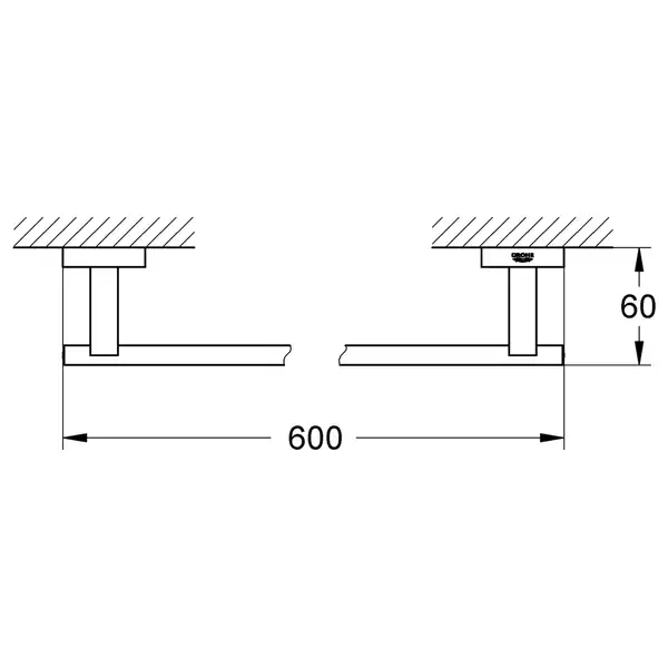 Тримач для рушників Grohe Essentials Cube New (40509001)