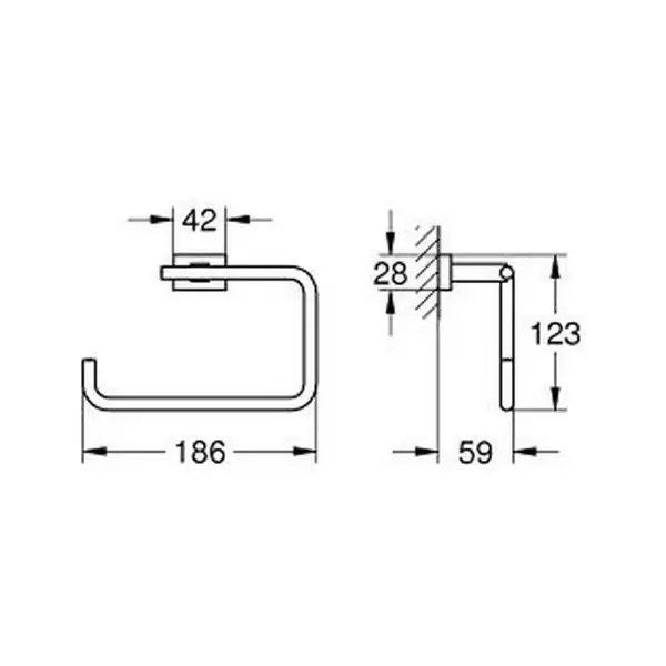 Кільце для рушника Grohe Essentials Cube New (40510001)