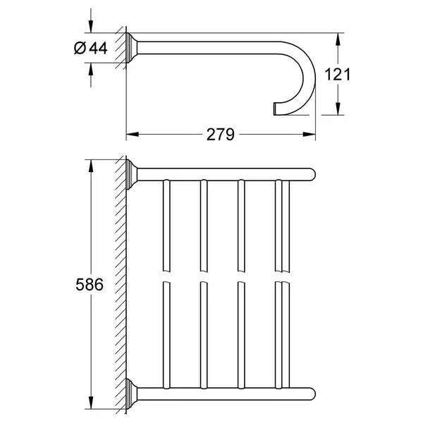 Полиця для рушників у ванну Grohe Essentials Authentic (40660001)