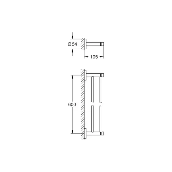 Подвійний тримач для рушників Grohe Essentials New (40802001)