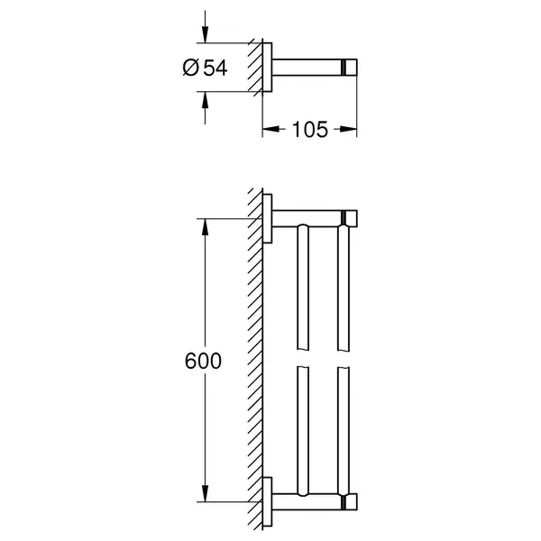 Подвійний тримач для рушників Grohe Essentials New (40802001)