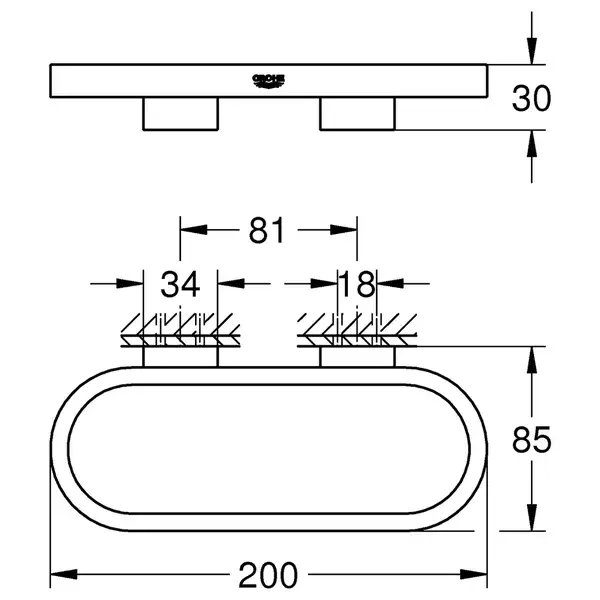 Тримач для рушників Grohe Selection (41035000)