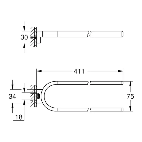 Подвійний тримач для рушників Grohe Selection (41059000)