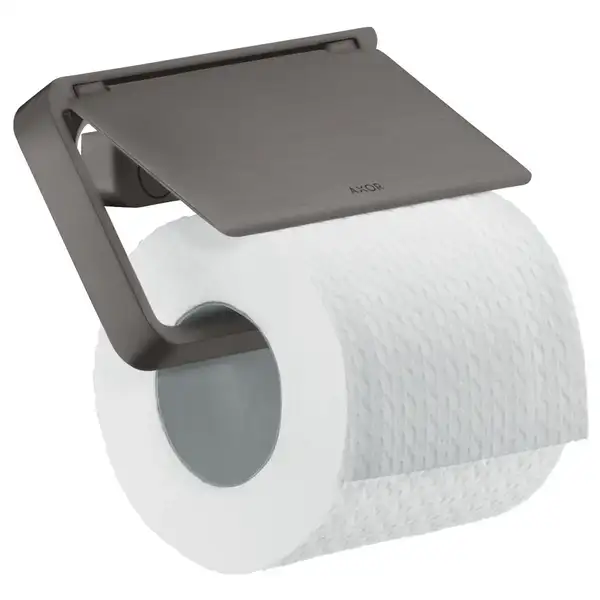 Бумагодержатель с крышкой Axor Universal Accessories (цвет - матовый чёрный хром) (42836340) фото 1 Aquada.com.ua
