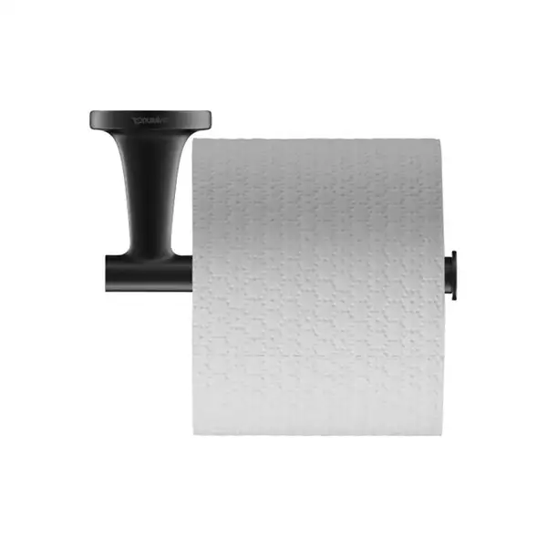 Бумагодержатель без крышки Duravit Starck T (цвет - чёрный матовый) (0099374600) фото 1 Aquada.com.ua