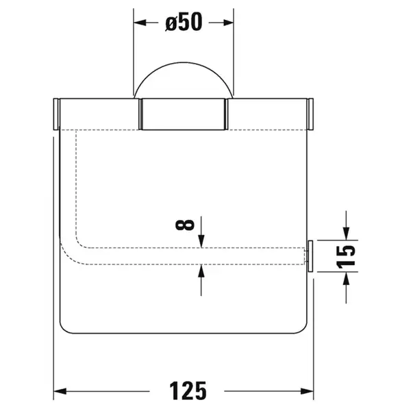 Бумагодержатель без крышки Duravit Starck T (цвет - хром) (0099401000) фото 3 Aquada.com.ua