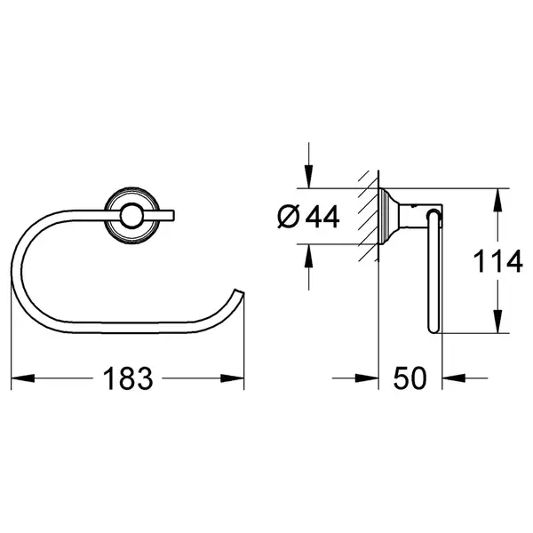 Тримач для туалетного паперу Grohe Essentials Authentic (40657001)