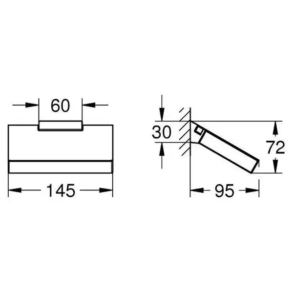 Тримач для туалетного паперу Grohe Selection Cube (40781000)