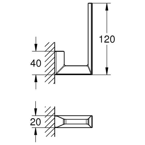 Тримач для запасного рулону туалетного паперу Grohe Selection Cube (40784000)
