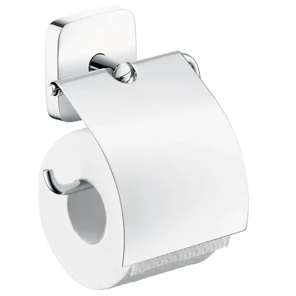 Бумагодержатель с крышкой Hansgrohe PuraVida (цвет - хром) (41508000) фото 1 Aquada.com.ua