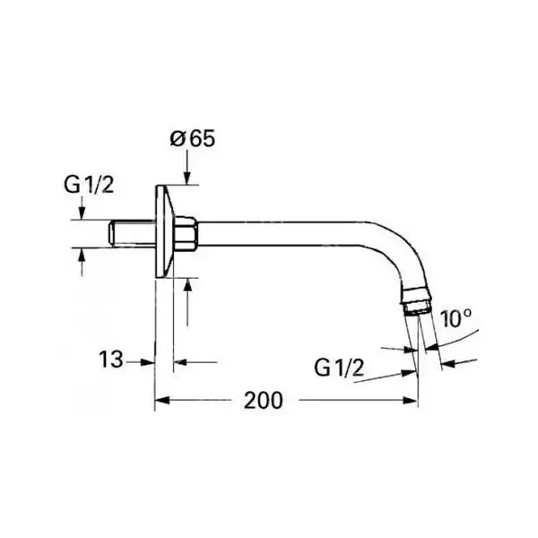 Душовий кронштейн Grohe Relexa 218 мм (27406000)
