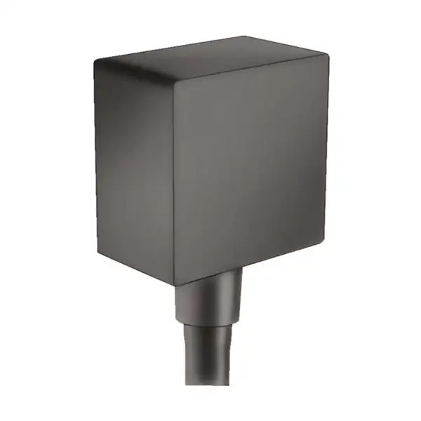 Шланговое під'єднання для душа Hansgrohe FixFit Square, шліфований чорний хром (26455340)