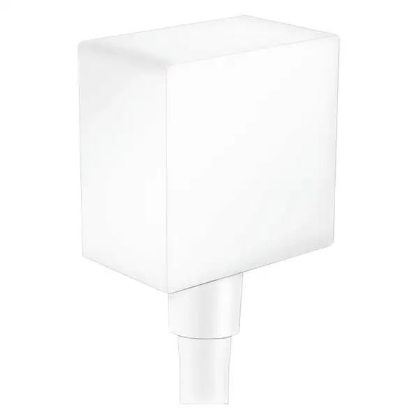HANSGROHE  Шланговое подсоединение Square с клапаном обратного тока, матовый белый FixFit (26455700) фото 1 Aquada.com.ua