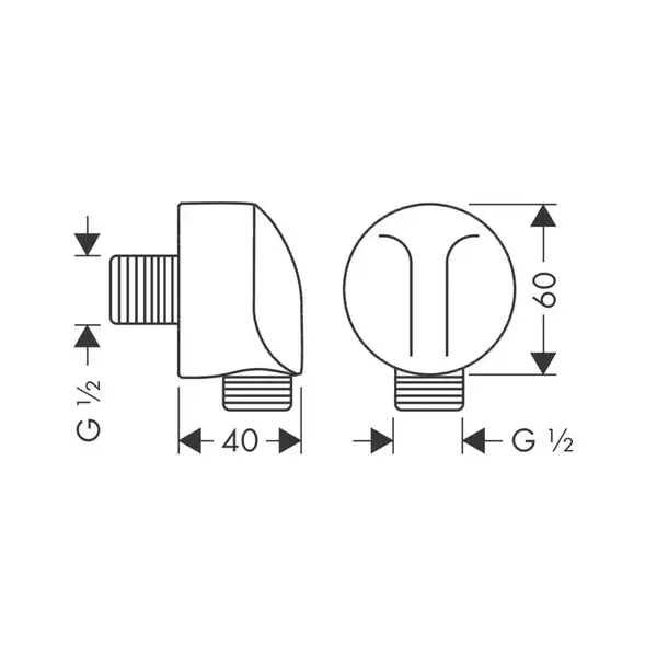Перехідник для гнучкого шланга Hansgrohe Fixfit, хром (27454000)