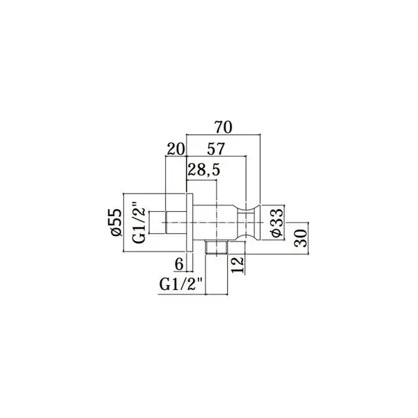 Держатель для ручного душа Paffoni Light/Stick (цвет - хром) (ZSUP031CR)