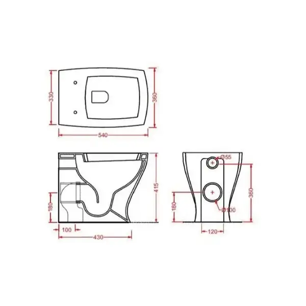 ARTCERAM Унитаз напольный ArtCeram Jazz 360 х 540 мм, h=415 мм (JZV002) фото 3 Aquada.com.ua