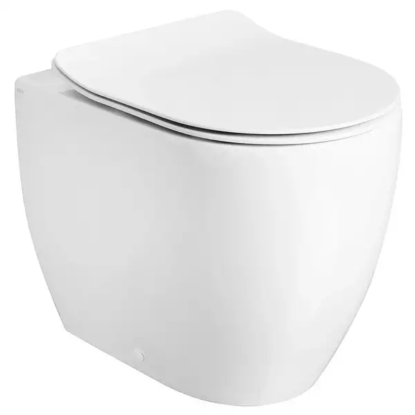 Унитаз напольный NoRim (безободковый) AXA Glomp, с сиденьем Soft Close (0201401+319101) фото 1 Aquada.com.ua