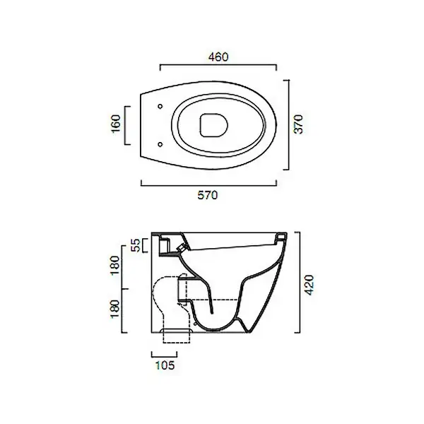 Унитаз напольный Catalano Velis + сиденье для унитаза soft-close (1VP5700 + 5V57STF000) фото 3 Aquada.com.ua