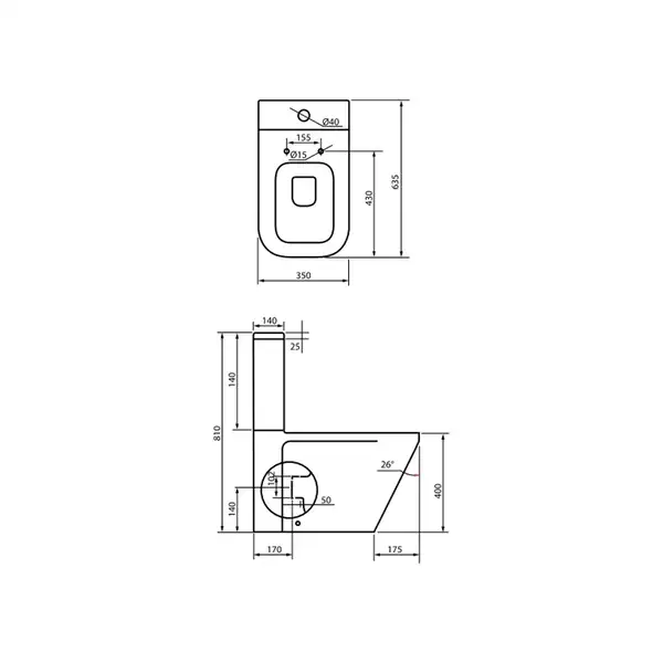Унитаз-компакт Clean Pro Devit Up с сиденьем Quick Fix, Soft Close (3010120) фото 2 Aquada.com.ua