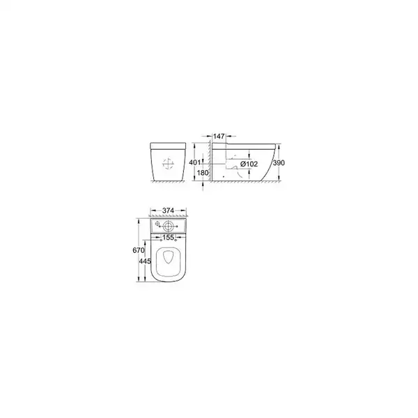 GROHE Унітаз підлогового монтажу Euro Ceramic (3933800H) (3933800H) фото 4 Aquada.com.ua