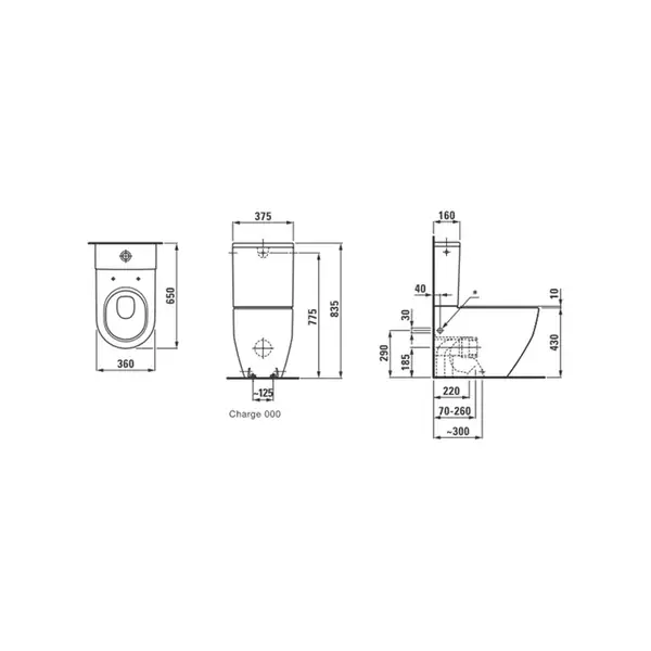 Унитаз-компакт Laufen Pro с сиденьем Soft Close (H8679530008701) фото 2 Aquada.com.ua