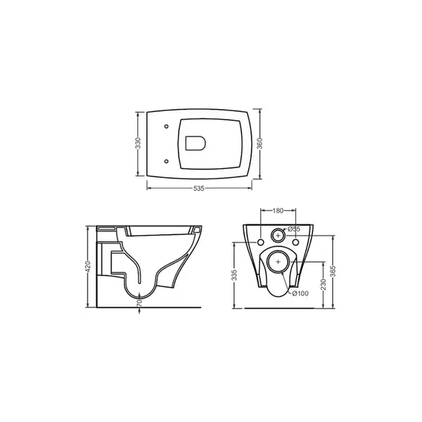 ARTCERAM Унитаз подвесной ArtCeram Jazz, черный (JZV001 03;00) фото 2 Aquada.com.ua