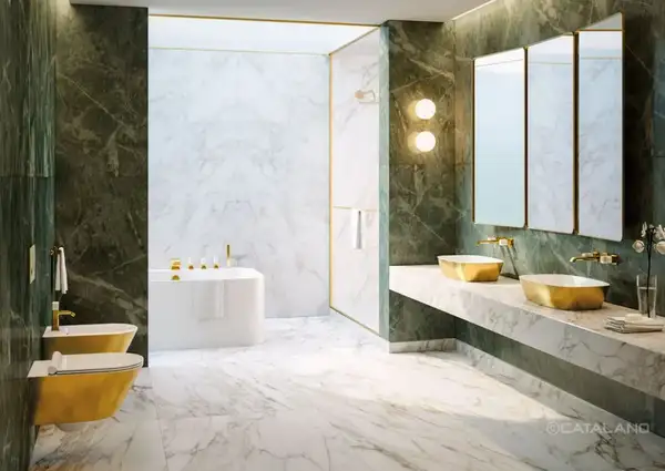 Унитаз подвесной NewFlush (безободковый) Catalano Gold & Silver с сиденьем Soft Close (1VS55NRBO+5SCSTP000) фото 2 Aquada.com.ua