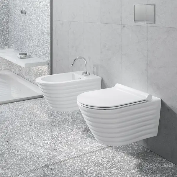 Унитаз без ободка Newflush Catalano Premium с сиденьем Soft Close (1VS55RZE00+5SCSTP000) фото 2 Aquada.com.ua