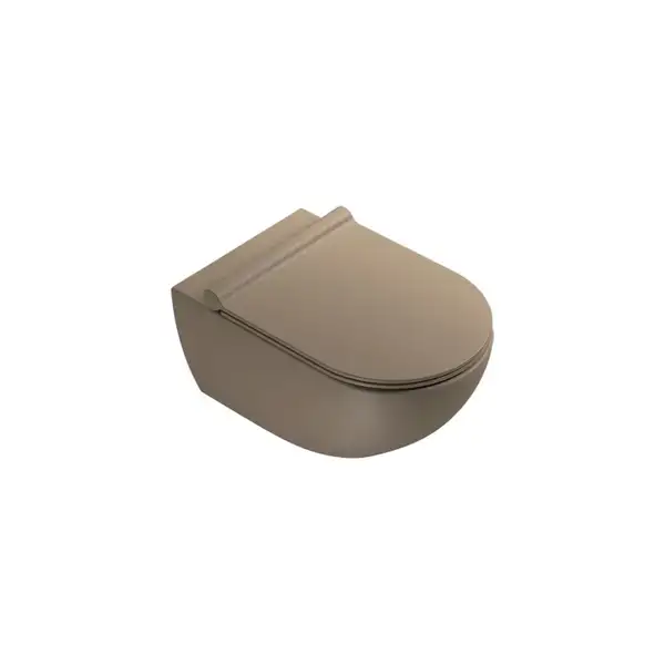 Унитаз подвесной Catalano Sfera с сиденьем Soft Closе, коричневый матовый (1VSF54RMS + 5SCSTPMS) фото 1 Aquada.com.ua