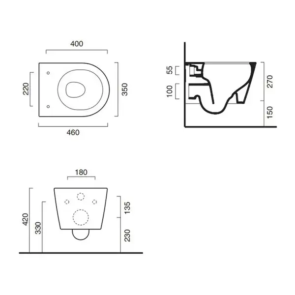 Унитаз подвесной Catalano New Zero с сиденьем Soft Close NewFlush (безободковый) (1VSZ46R00+5V45STP00) фото 2 Aquada.com.ua