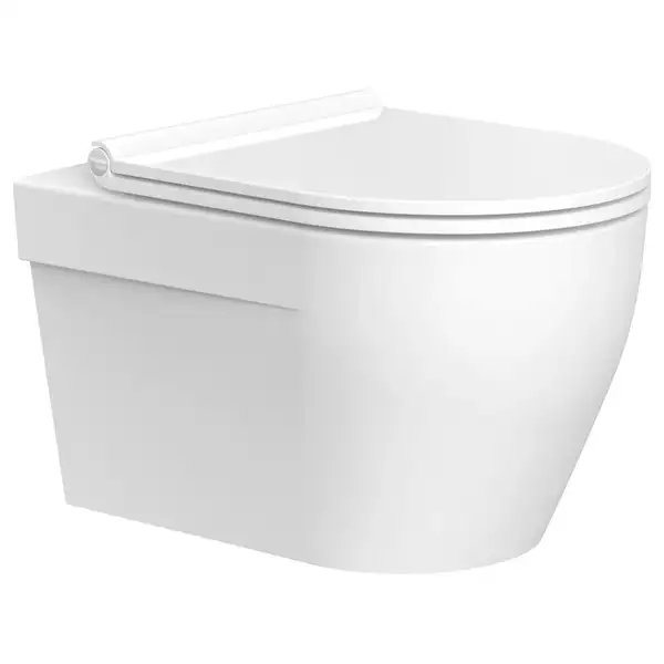 Унитаз подвесной Clean Pro (безободковый) Devit Laguna с сиденьем Quick Fix, Soft Close (3020110) фото 1 Aquada.com.ua
