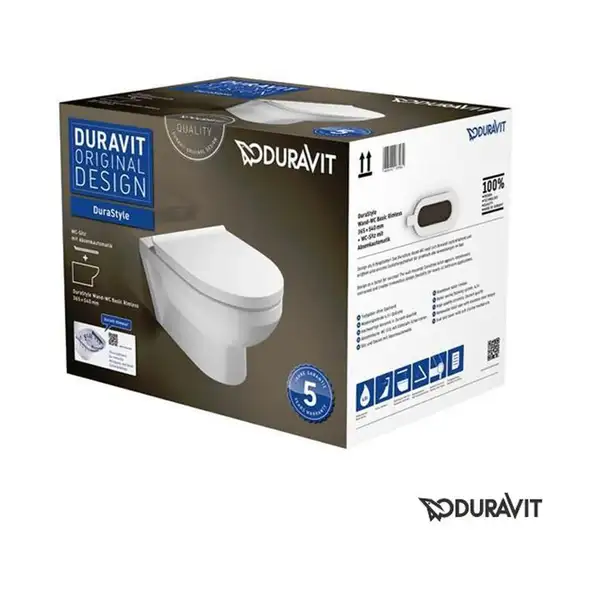Унитаз DURAVIT Durastyle Basic Rimless с сиденьем Soft Close (45620900A1) фото 5 Aquada.com.ua