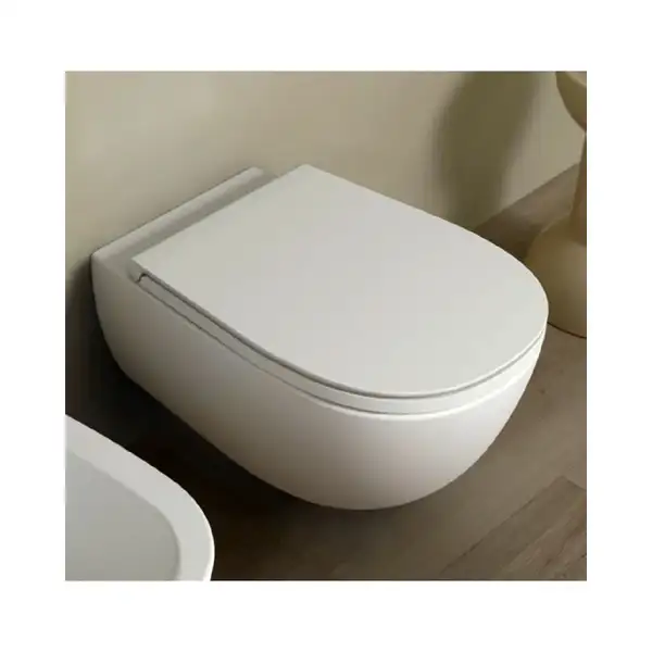 Подвесной унитаз Flaminia IO белый с крышкой SoftClose Slim белый (IO118G + IOCW07) фото 2 Aquada.com.ua