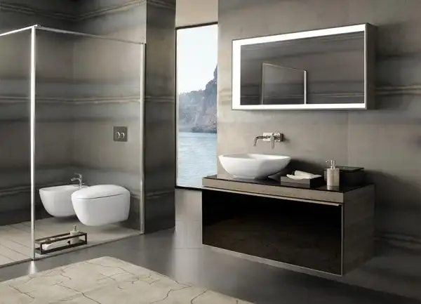 Унитаз подвесной Rimfree (безободковый) Geberit Citterio, с сиденьем Soft Close (500.510.01.1+500.540.01.1) фото 3 Aquada.com.ua