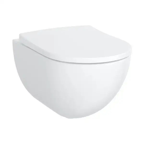 Унитаз подвесной Rimfree (безободковый) Geberit Acanto, с сиденьем Soft Close (500.600.01.2+500.605.01.2) фото 1 Aquada.com.ua