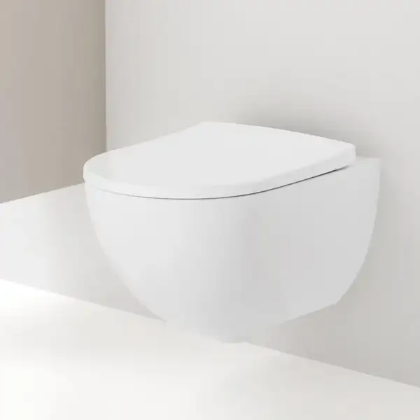 Унитаз подвесной Rimfree (безободковый) Geberit Acanto, с сиденьем Soft Close (500.600.01.2+500.605.01.2) фото 4 Aquada.com.ua