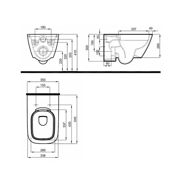 Безободковый унитаз Kolo Modo Pure L33123000 (L33123000) фото 2 Aquada.com.ua
