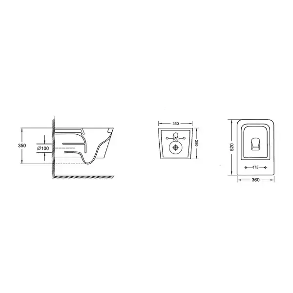 Унітаз підвісний Qtap Crow безобідковий з сідінням Slim Soft-close QT05335170W (QT05335170W) фото 2 Aquada.com.ua