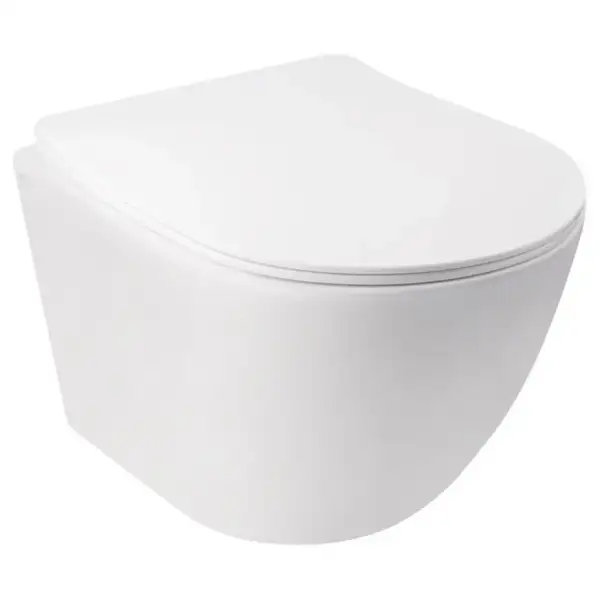 Унітаз підвісний Qtap Jay безобідковий з сідінням Slim Soft-close QT07335176W (QT07335176W) фото 1 Aquada.com.ua