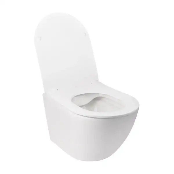 Унітаз підвісний Qtap Jay безобідковий з сідінням Slim Soft-close QT07335176W (QT07335176W) фото 3 Aquada.com.ua