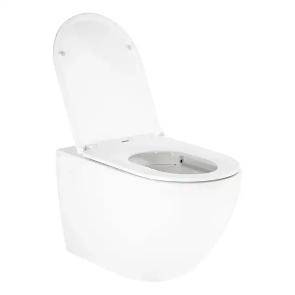 Унітаз підвісний Qtap Robin безобідковий з сидінням Slim Soft-close QT13332141ERW (QT13332141ERW) фото 8 Aquada.com.ua